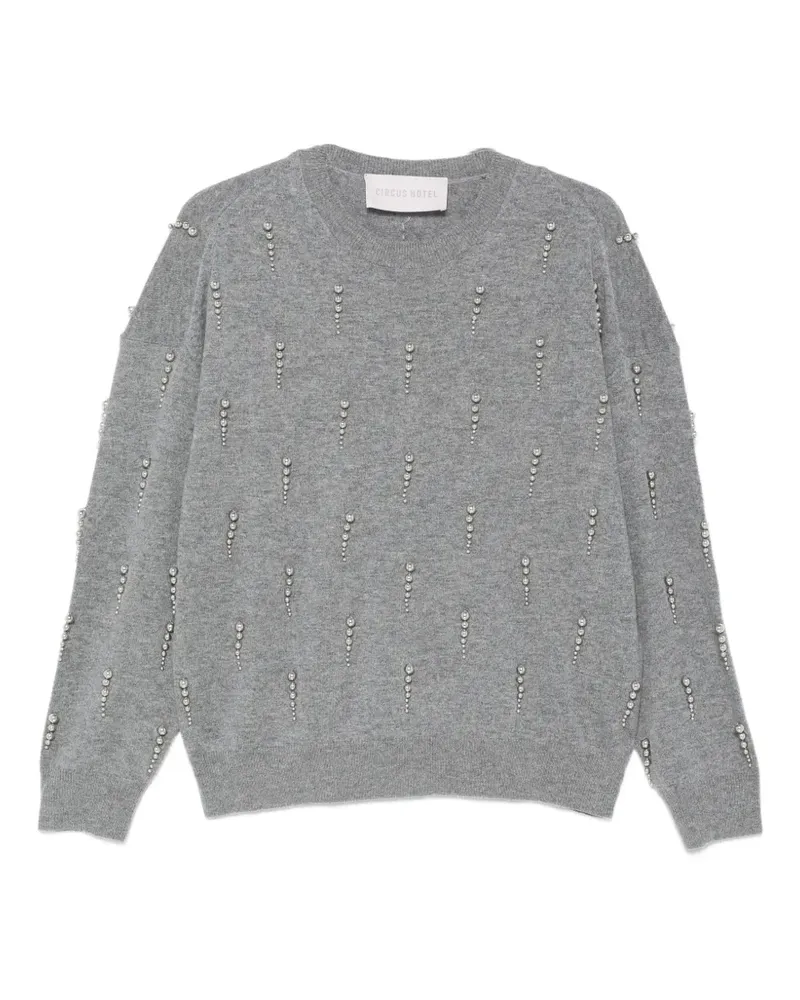 Circus Hotel Pullover mit Nieten - Grau Grau