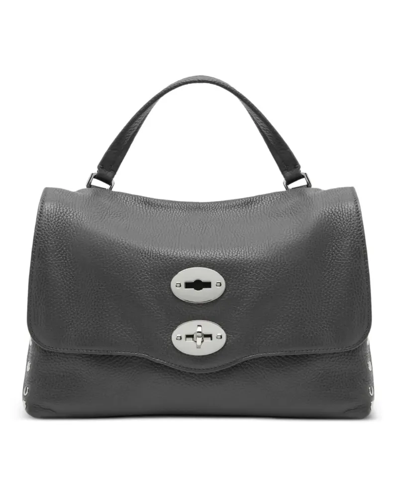Zanellato Postina Schultertasche mit Nieten - Grau Grau