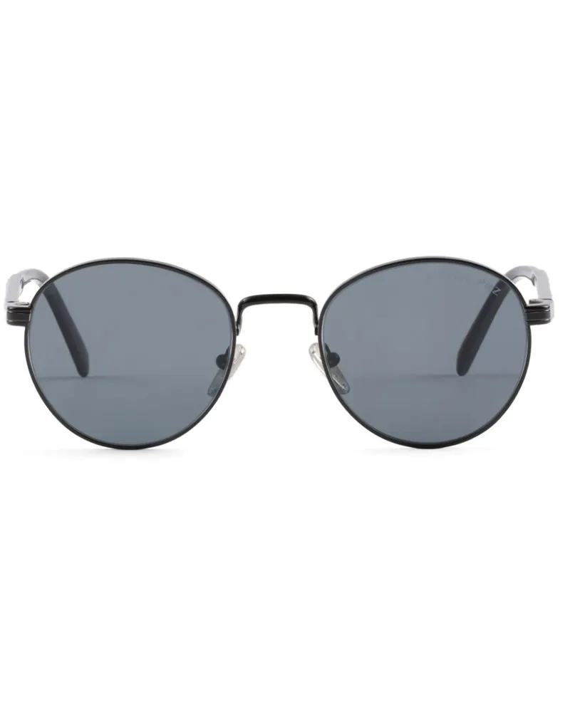 Prada Sonnenbrille mit rundem Gestell - Schwarz Schwarz