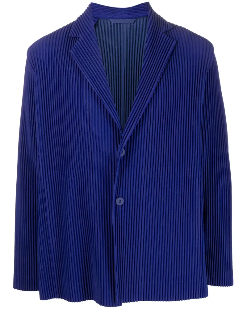 Issey Miyake Geripptes Sakko - Blau Blau