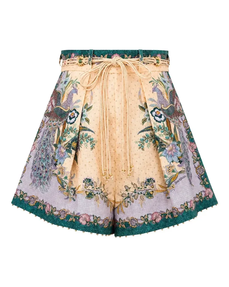 Zimmermann Indra Tuck Shorts - Nude Nude