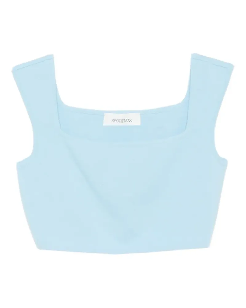 Max Mara square-neck sleeveless top - Blau Blau