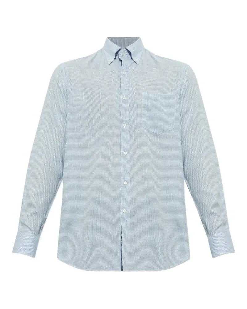 Paul & Shark micro-checked button-down shirt - Blau Blau