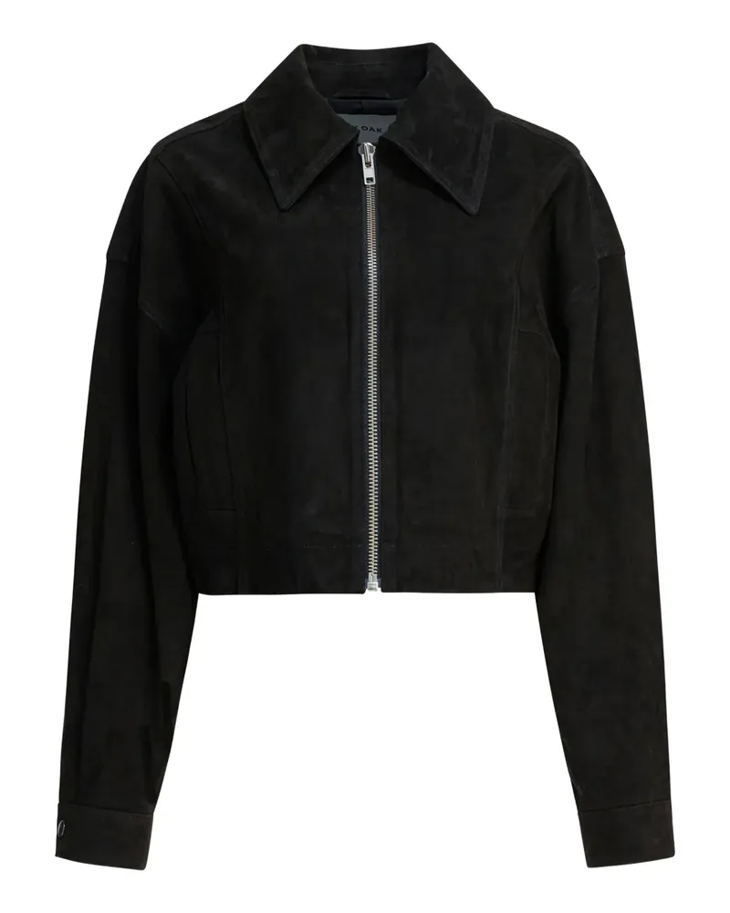 IVY & OAK Lederjacke mit Reißverschluss - Schwarz Schwarz