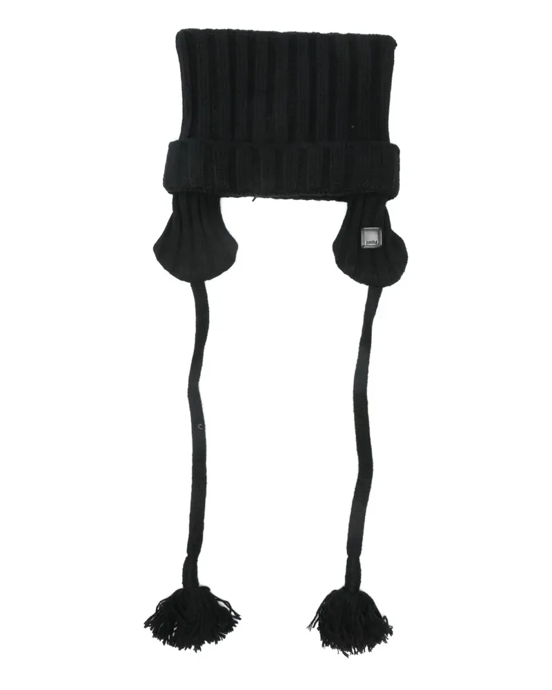 JUUN.J tassel-detail beanie - Schwarz Schwarz