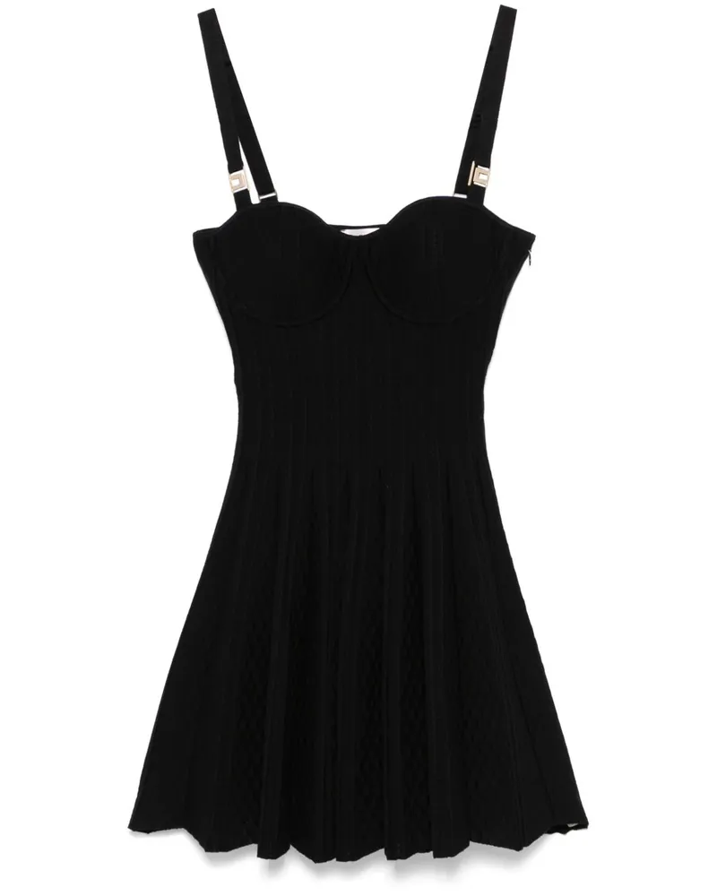 Elisabetta Franchi Gestricktes Kleid - Schwarz Schwarz