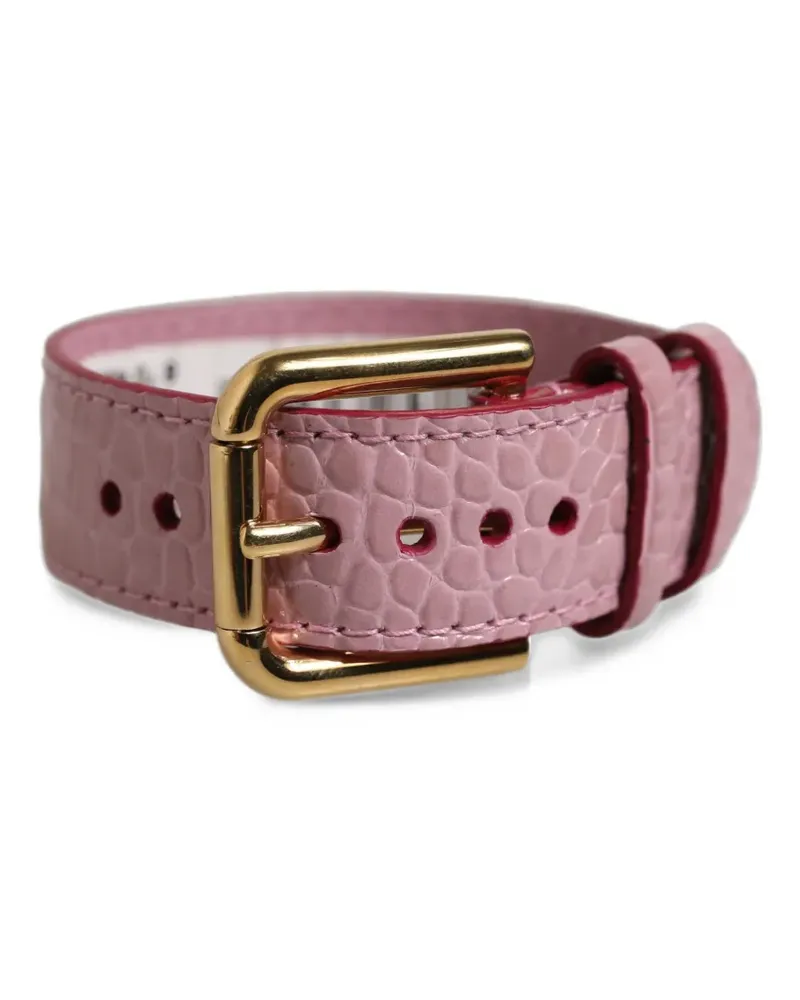 Dolce & Gabbana croc-effect buckle bracelet - Rosa Rosa