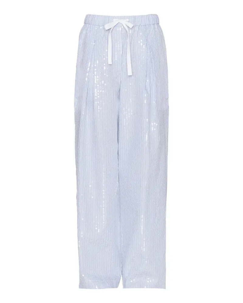 TWP sequin-embellishment trousers - Blau Blau