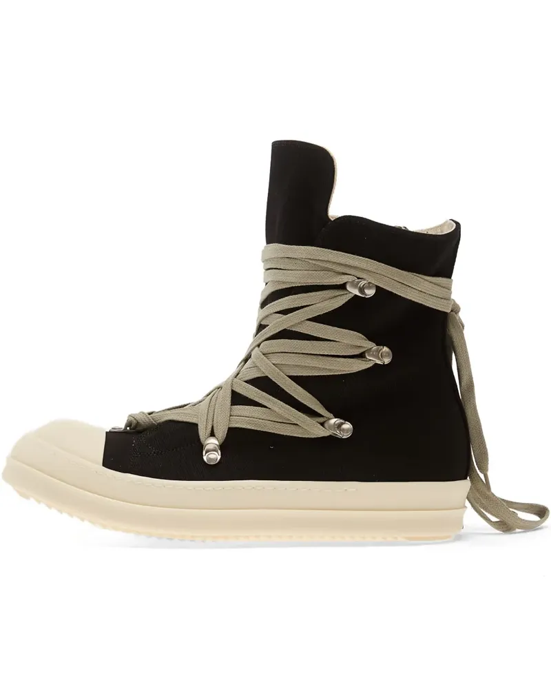 Rick Owens Megalace High-Top-Sneakers - Schwarz Schwarz