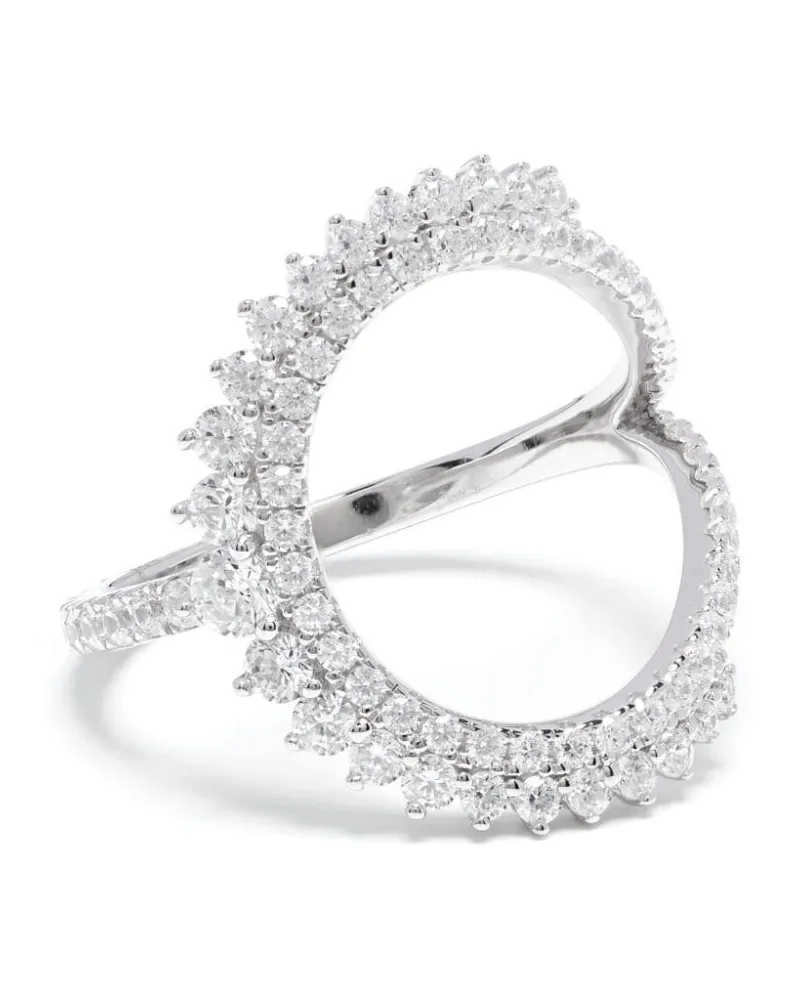 APM Monaco Lune Pavé-Ring - Silber Silber