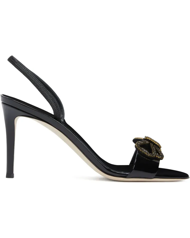 Giuseppe Zanotti Zari Slingback-Sandalen mit Schleifendetail - Schwarz Schwarz