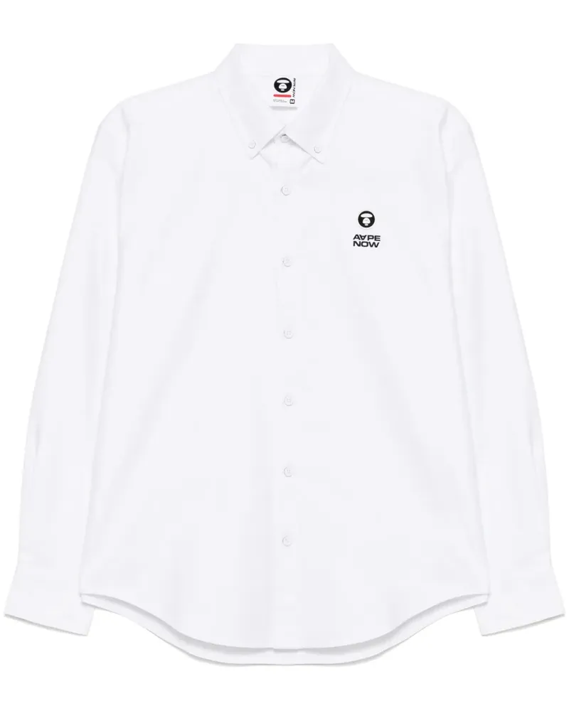 BAPE Langärmeliges Hemd - Weiß Weiß