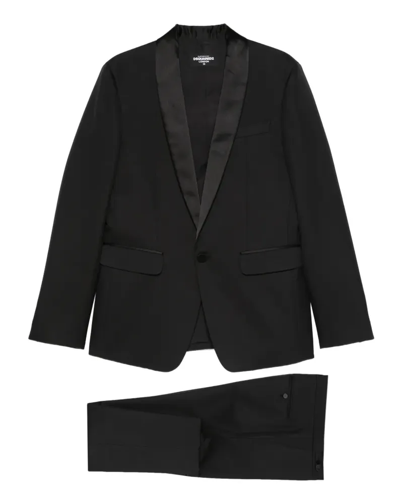 Dsquared2 lapel single-breasted suit - Schwarz Schwarz