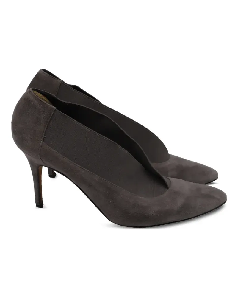 Manolo Blahnik elastic-accent pointed-toe pumps - Grau Grau