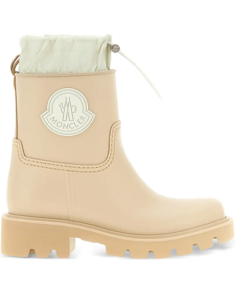 Moncler Kickstream drawstring logo-patch rain boots - Nude Nude