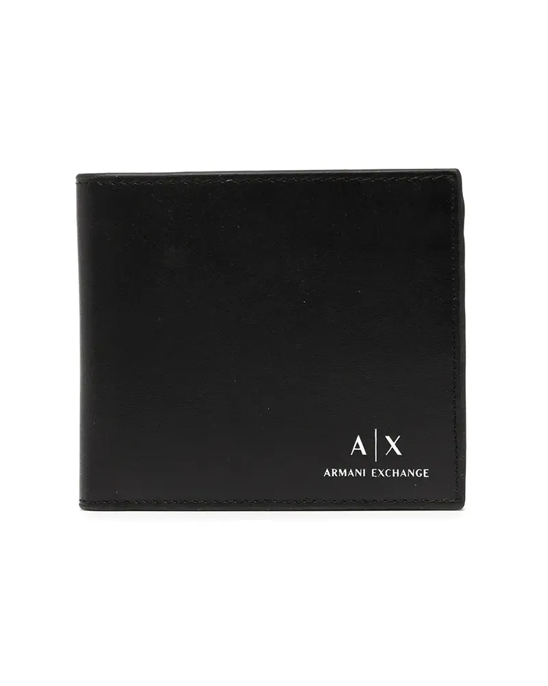 Armani Exchange Portemonnaie mit Logo-Print - Schwarz Schwarz