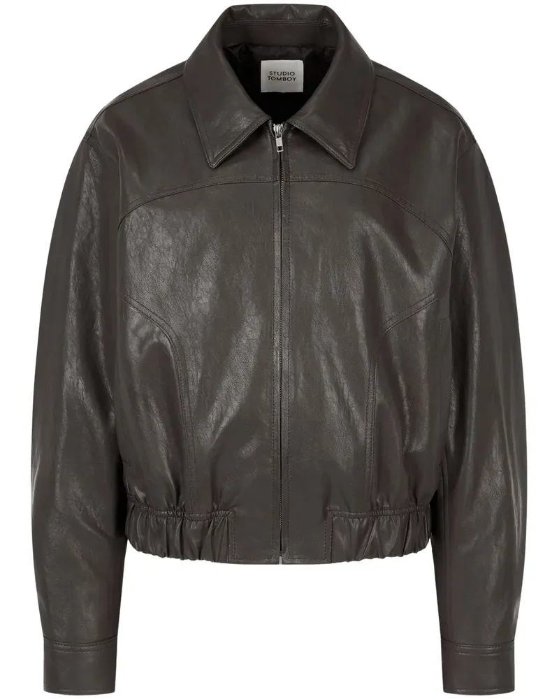 STUDIO TOMBOY Bomberjacke aus Faux-Leder - Braun Braun
