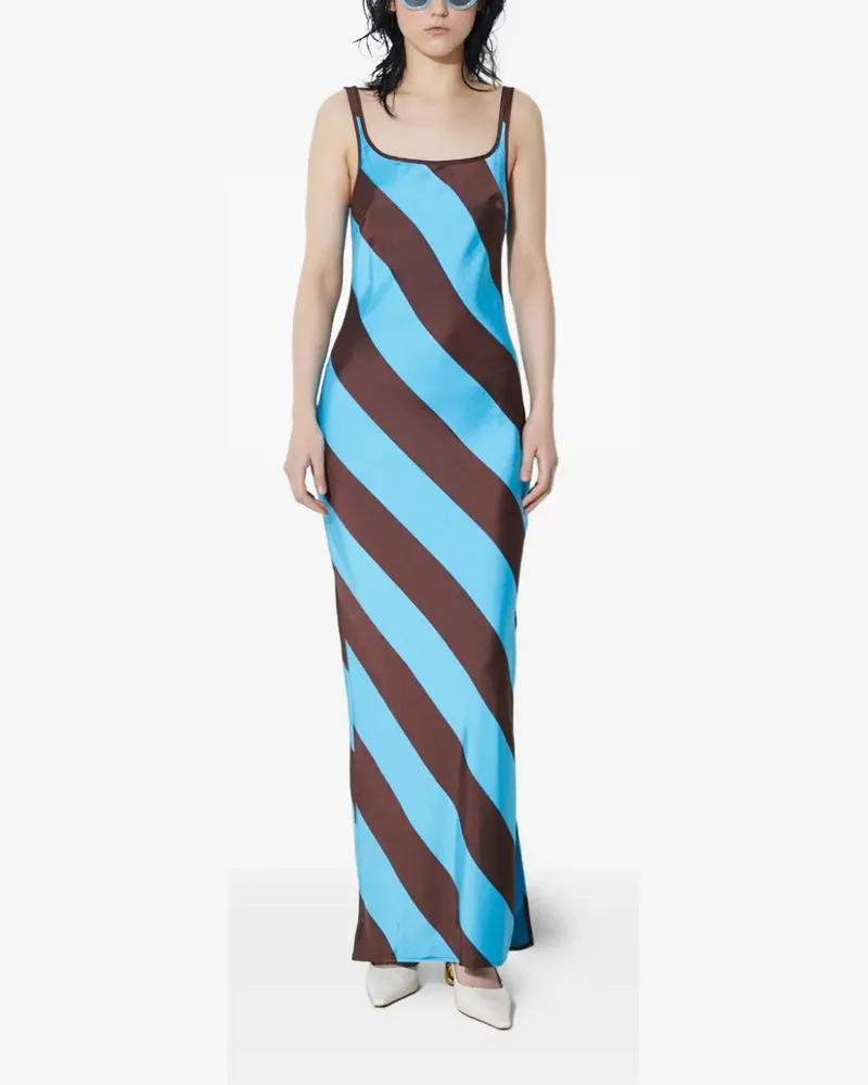 Samsøe & Samsøe striped split dress - Blau Blau