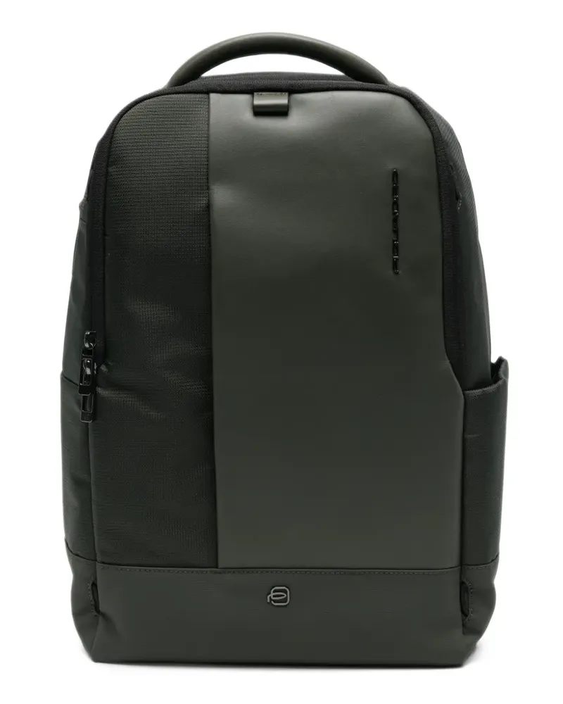 Piquadro Rucksack mit Logo-Schild - Grün Grün