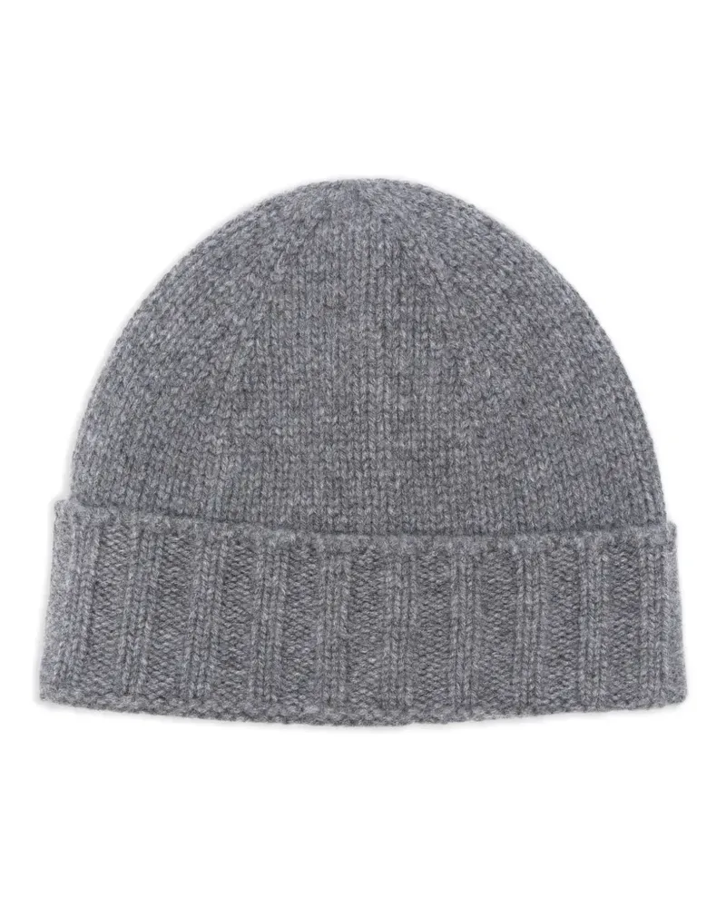 La Fileria Beanie aus Kaschmir - Grau Grau