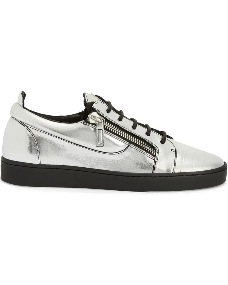 Giuseppe Zanotti Frankie Sneakers im Metallic-Look - Silber Silber