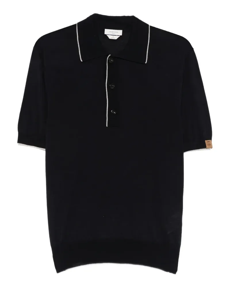 Jacob Cohën Poloshirt mit Kontrastdetails - Schwarz Schwarz