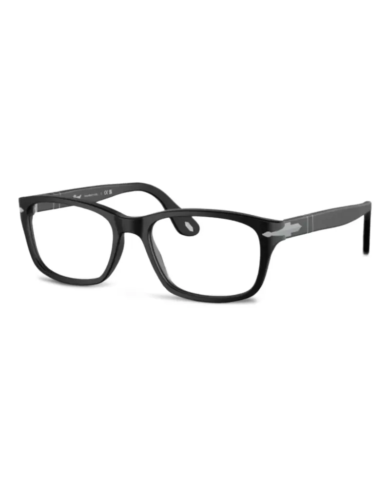 Persol Brille mit eckigem Gestell - Schwarz Schwarz