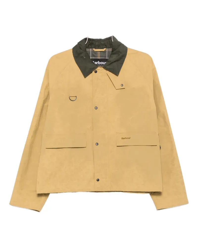 Barbour Spey logo-print corduroy-collar jacket - Nude Nude