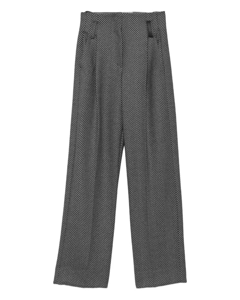 forte_forte herringbone trousers - Grau Grau