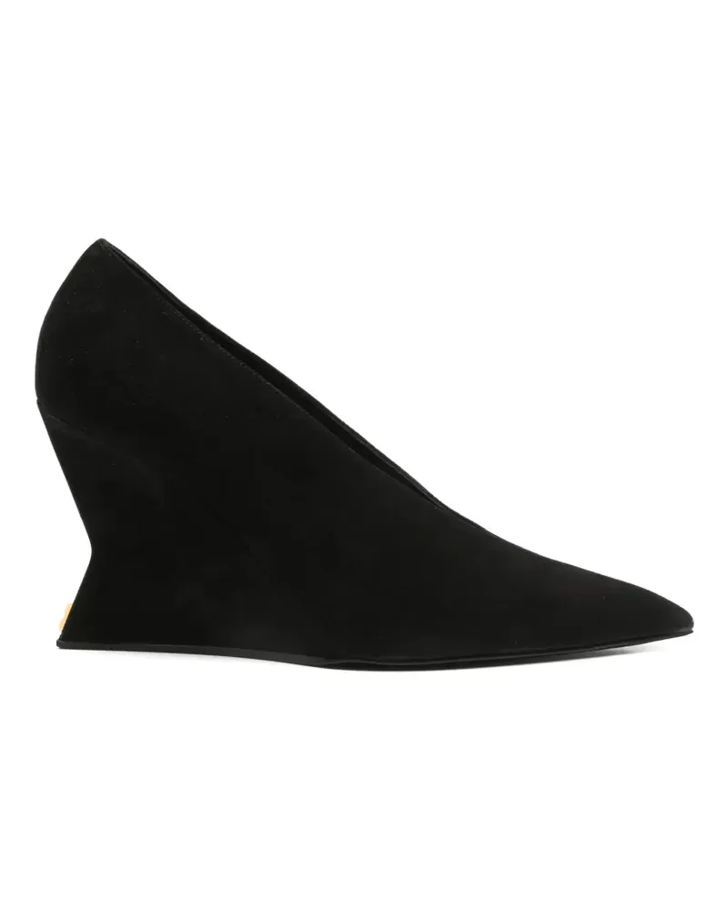 Balmain suede wedge-heel pumps - Schwarz Schwarz