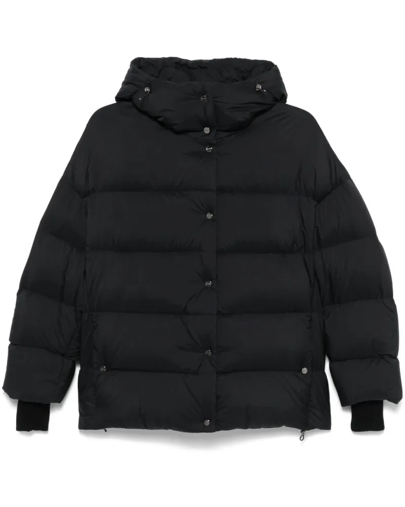 Herno Gefütterte Kapuzenjacke - Schwarz Schwarz