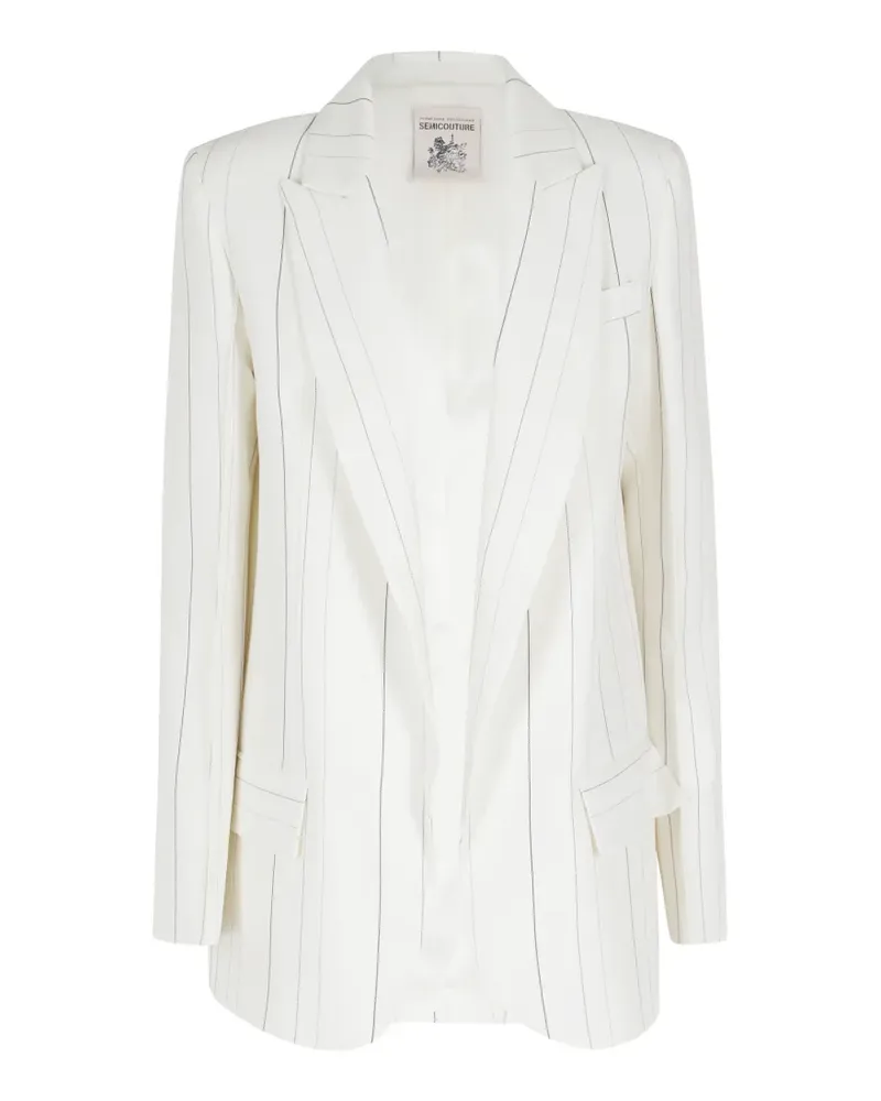 Semicouture striped blazer - Weiß Weiß