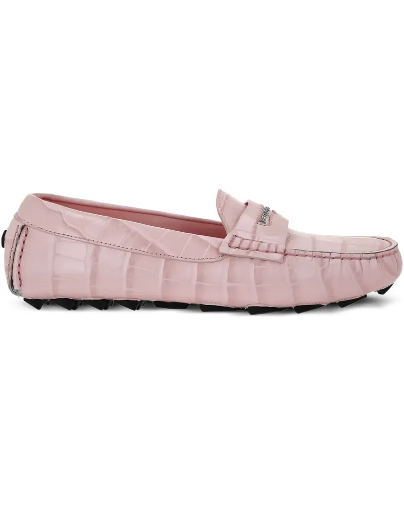 Philipp Plein Loafer mit Kroko-Prägung - Rosa Rosa