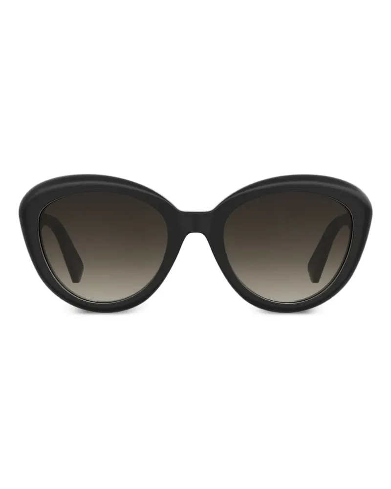 Moschino logo-plaque cat-eye sunglasses - Schwarz Schwarz