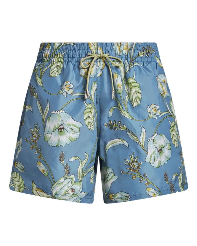 Etro Badeshorts mit Blumen-Print - Blau Blau