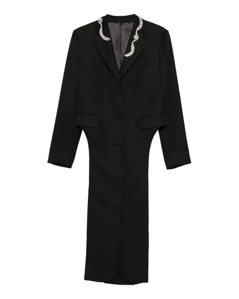 Simone Rocha Verzierter Mantel - Schwarz Schwarz