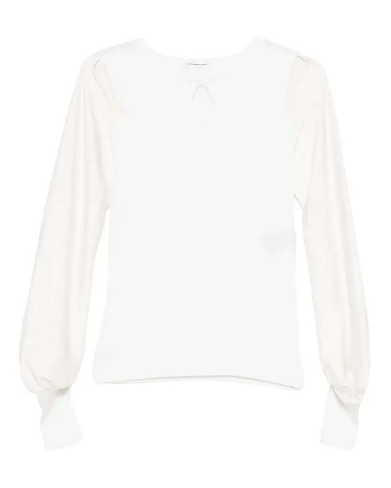 D.EXTERIOR cut-out long-sleeve shirt - Weiß Weiß