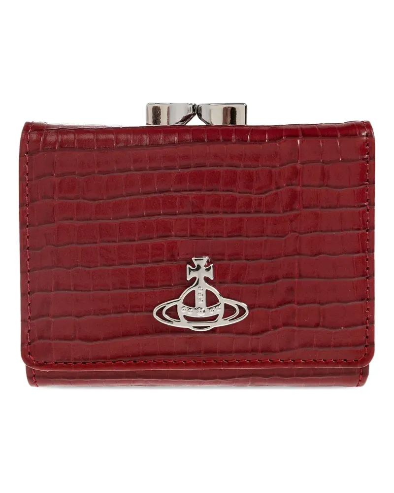 Vivienne Westwood Portemonnaie mit Kroko-Optik - Rot Rot