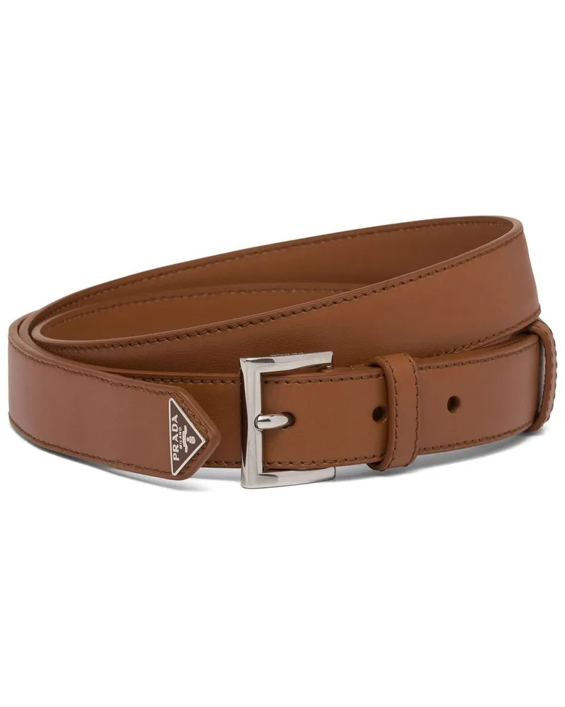 Prada Gürtel mit Logo - Braun Braun