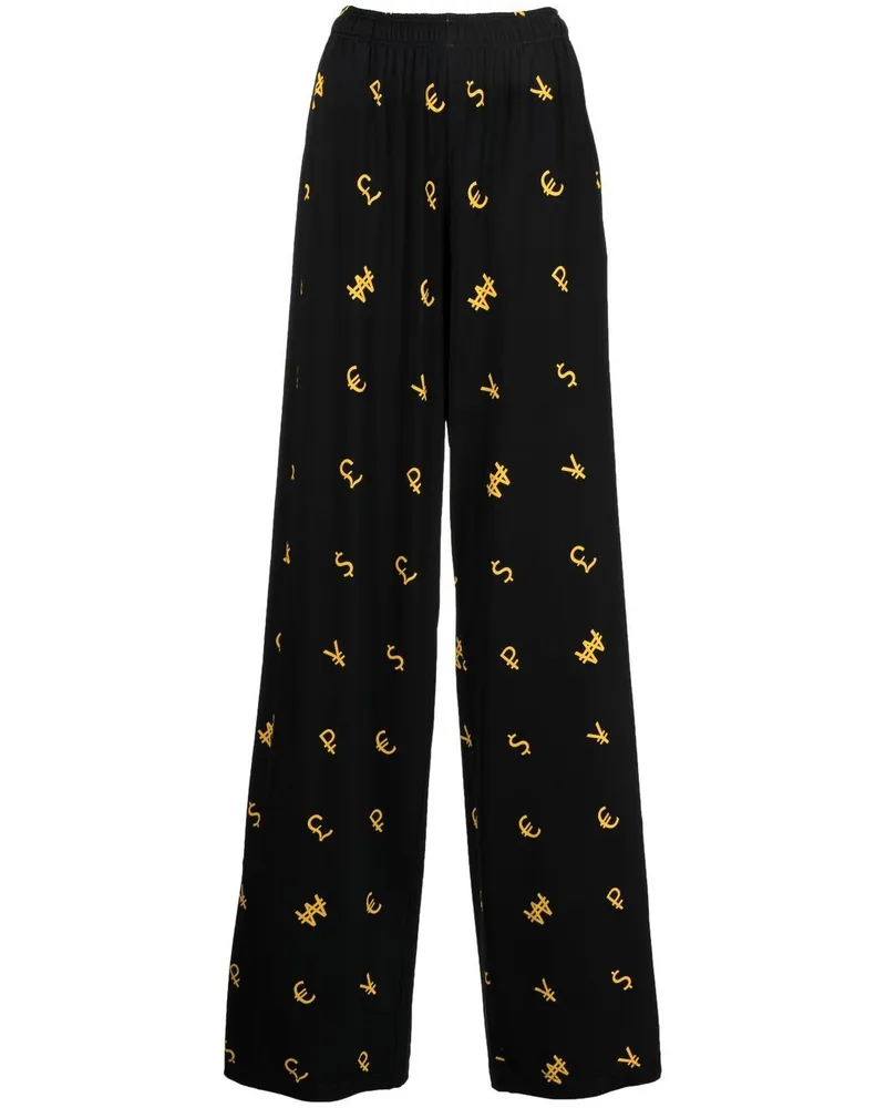 VETEMENTS High-Waist-Hose mit weitem Bein - Schwarz Schwarz