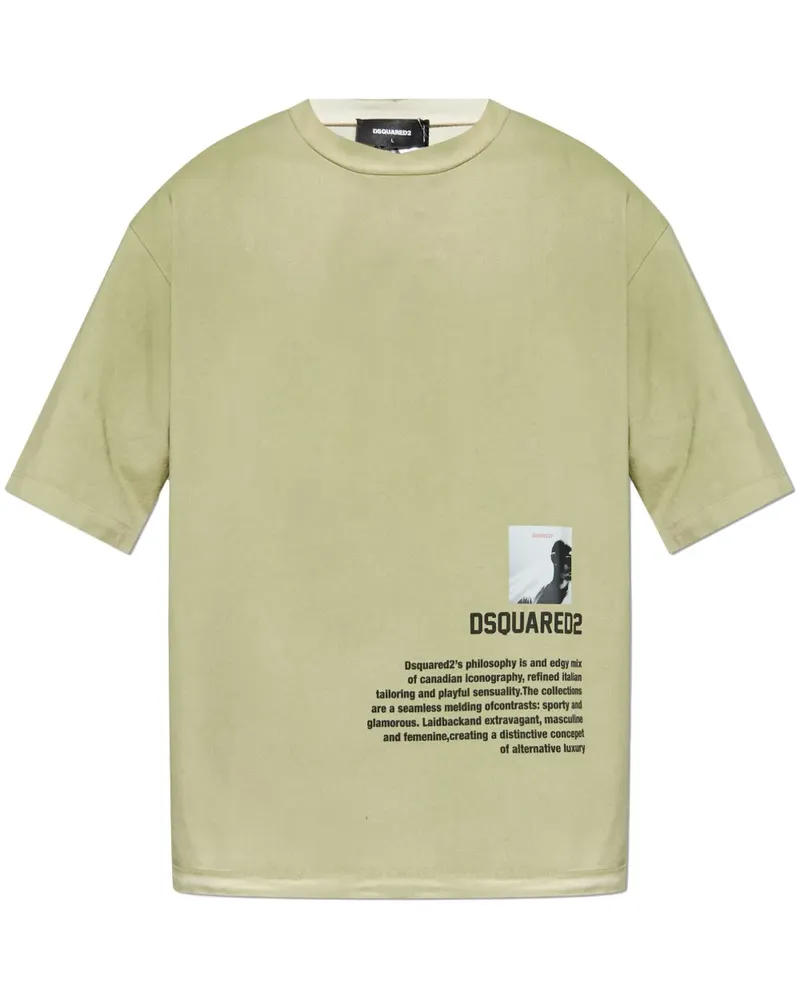Dsquared2 T-Shirt mit grafischem Print - Grün Grün
