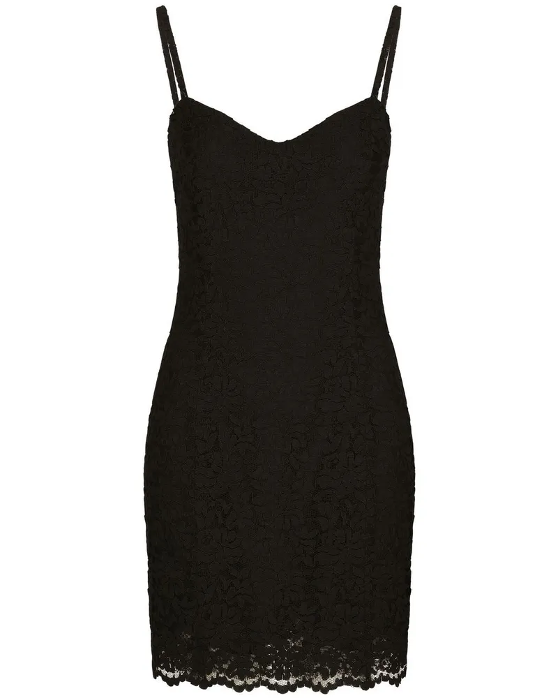 Dolce & Gabbana KIM DOLCE&GABBANA Minikleid mit Cordonetto-Spitze - Schwarz Schwarz