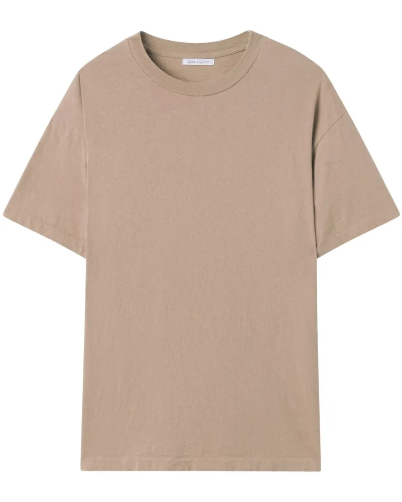 John Elliott + Co T-Shirt mit rundem Ausschnitt Nude