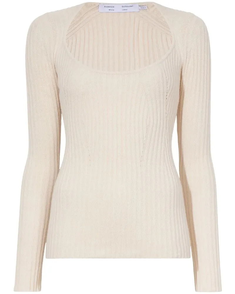 Proenza Schouler Pullover aus geripptem Strick - Rosa Rosa