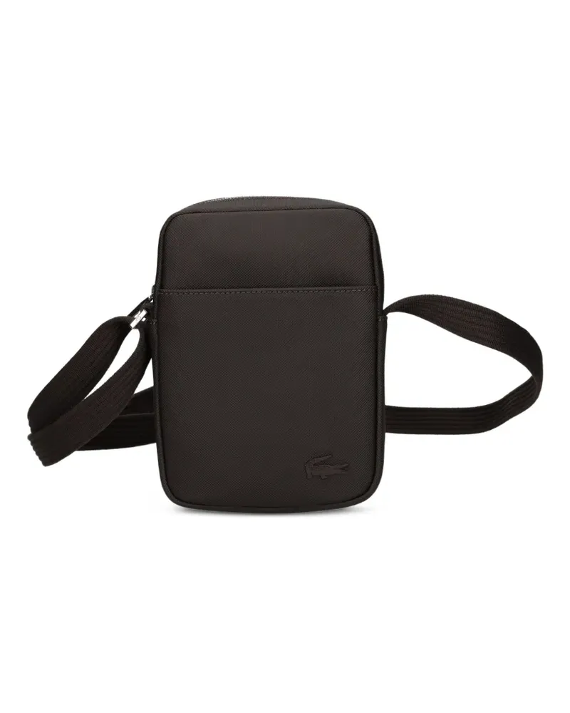 Lacoste Schultertasche mit Logo-Schild - Braun Braun