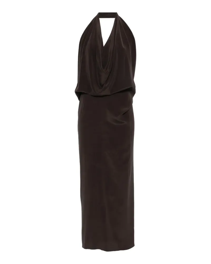 ALYSI sleeveless draped maxi dress - Braun Braun