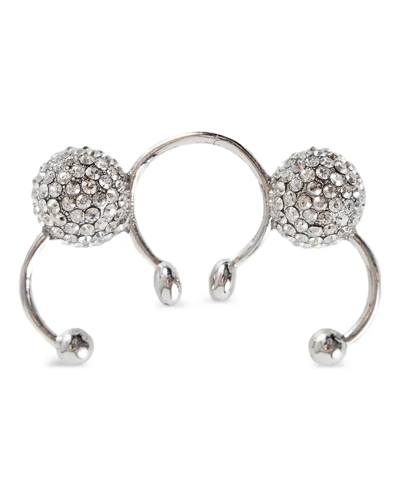 Valentino Garavani glass embellished ring - Silber Silber