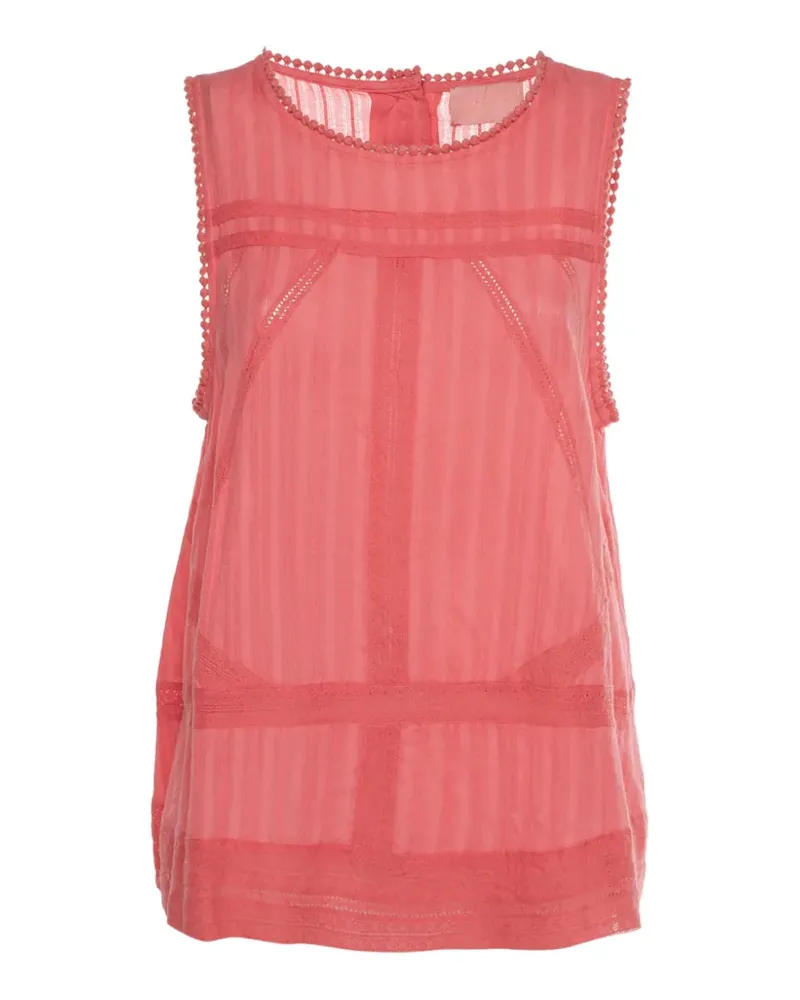 Zadig & Voltaire Tani Bluse mit Spitzenbesatz - Rosa Rosa