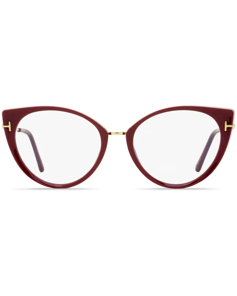 Tom Ford Cat-Eye-Brille mit Blaufilter - Rot Rot