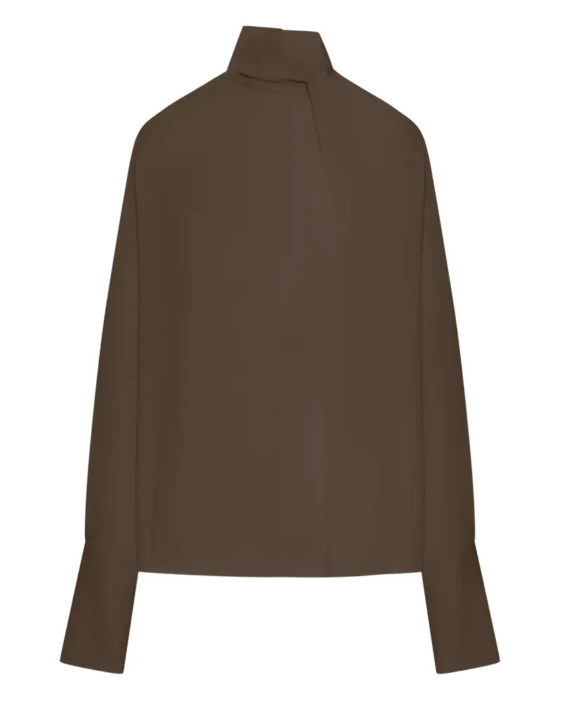 Tom Ford Bluse mit Stehkragen - Braun Braun